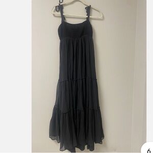 Bebe silk maxi‎ tiered boho dress Sz XS